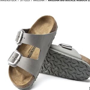 Birkenstock Arizona Big Buckle Gray Sandals
